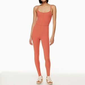 WILFRED Aritzia  Scoop-back Divinity Jumpsuit Full Length Coral